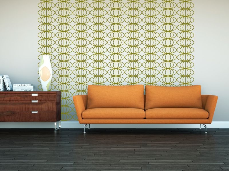 Wall decals retro geometric mod mid century modern pattern abstract
