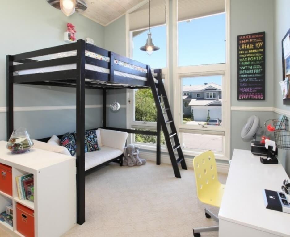 kids double loft bed