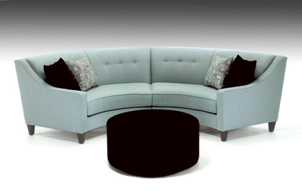 Curved sectional sofa for small room