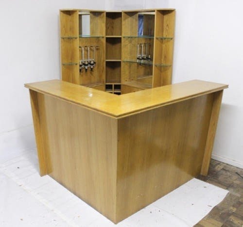 Free standing bar counter and cabinet shop counter