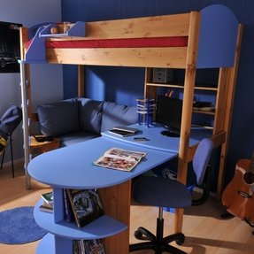 Loft Bed With Futon And Desk