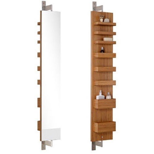 Home bamboo revolving mirror and storage cabinet 1