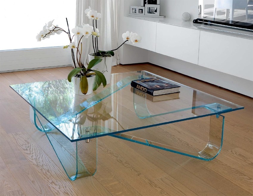 Large square deals coffee table glass