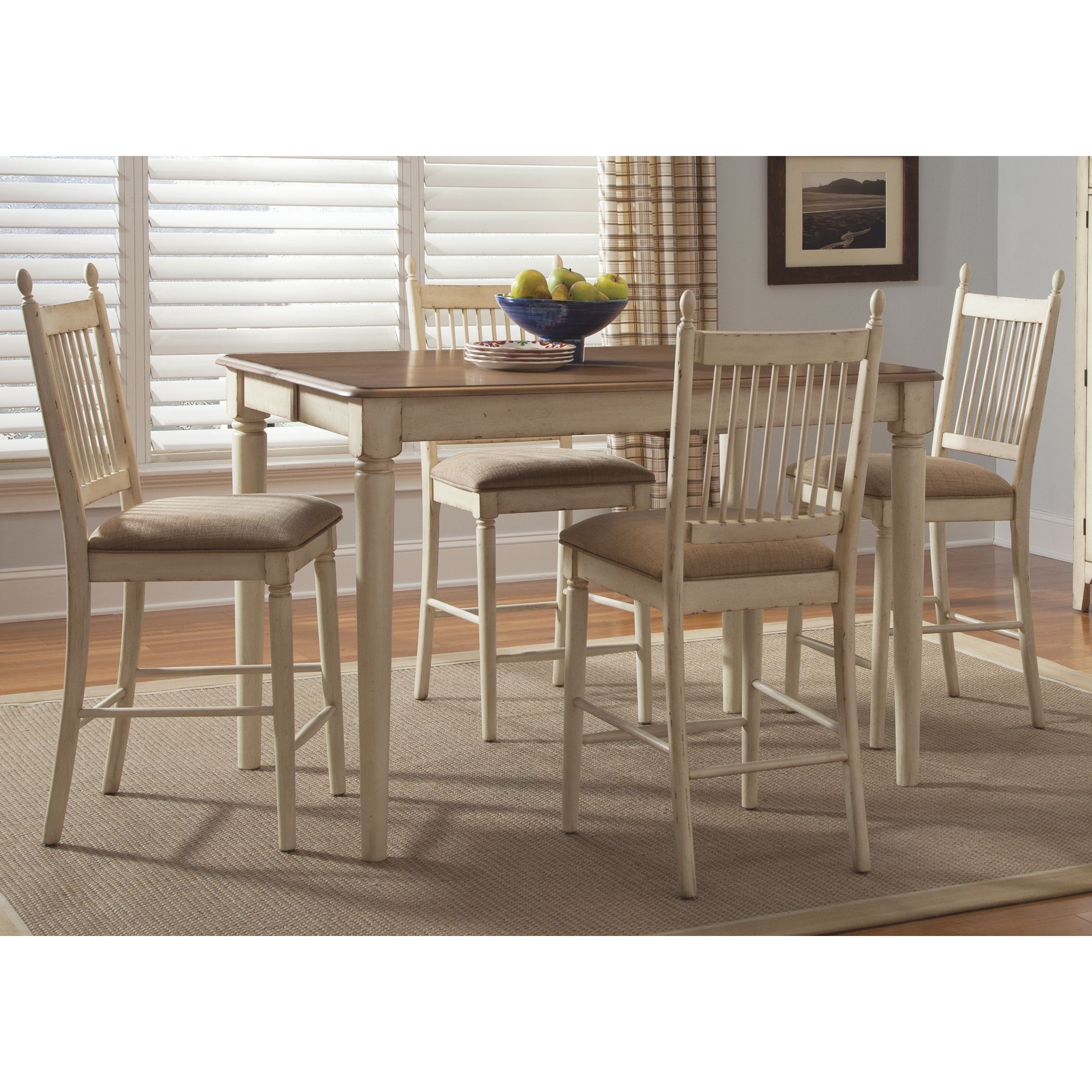 Light wood counter height dining sets 1