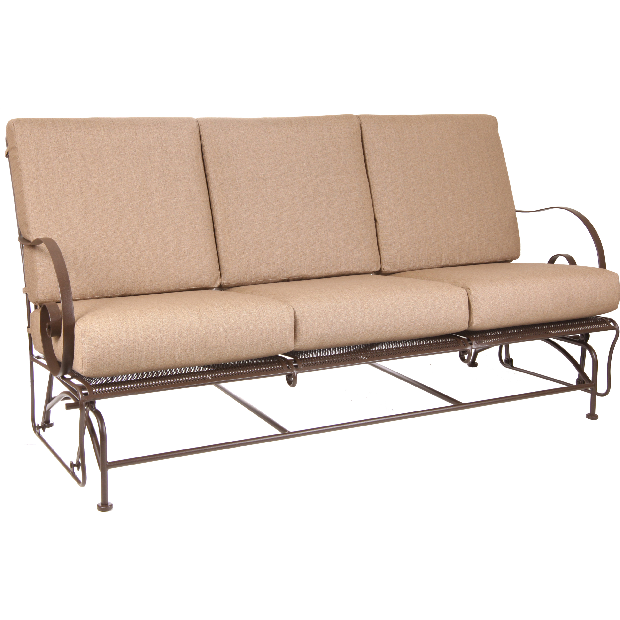 outdoor glider sofa with cushions