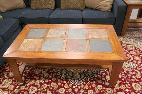Slate top end tables