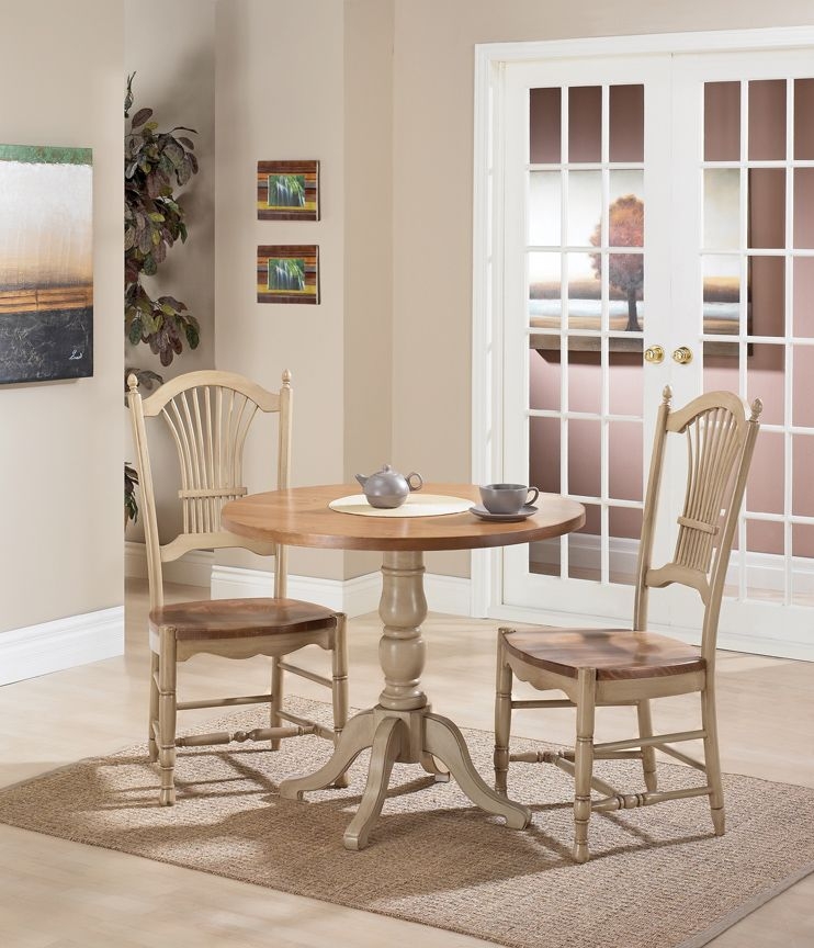 Small round breakfast nook table