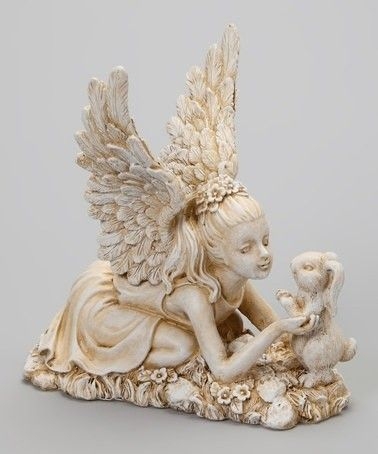 Take a look at this angel rabbit statue by roman