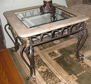 wrought iron coffee table legs for sale