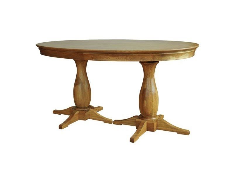 French oak small oval table 1