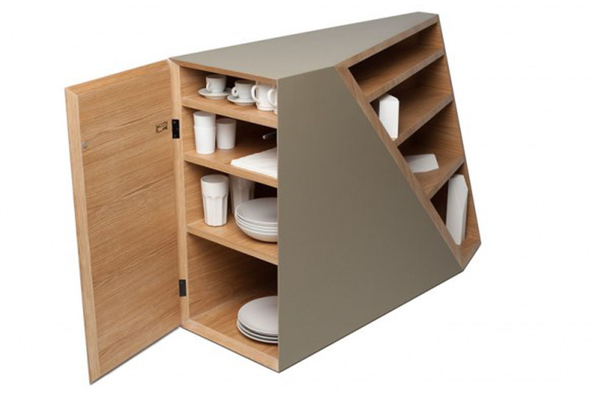 Hidden storage in cabinet of unique furniture collection with perfect