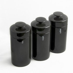 Home Kitchen S P Soho Set Of 3 Black Canisters ?s=pi