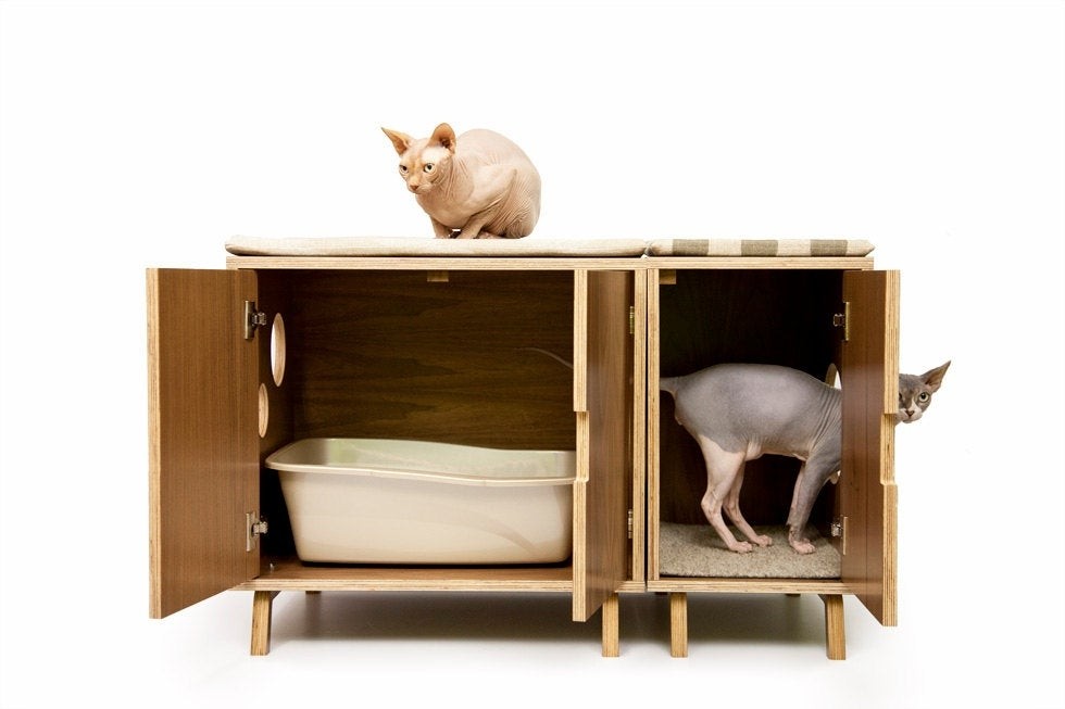 Mid century modern cat furniture litter 1