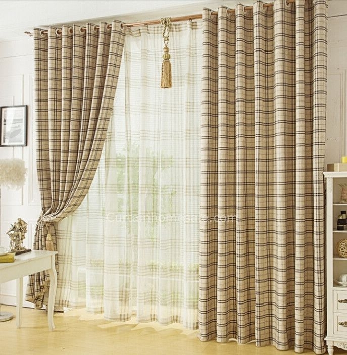 Plaid curtains and drapes 2