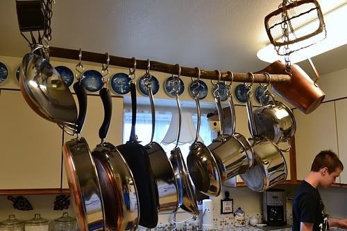 Ridiculously easy hanging pot rack