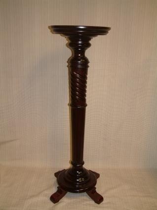 Tall ornate mahogany pedestal plant stand excellent condition