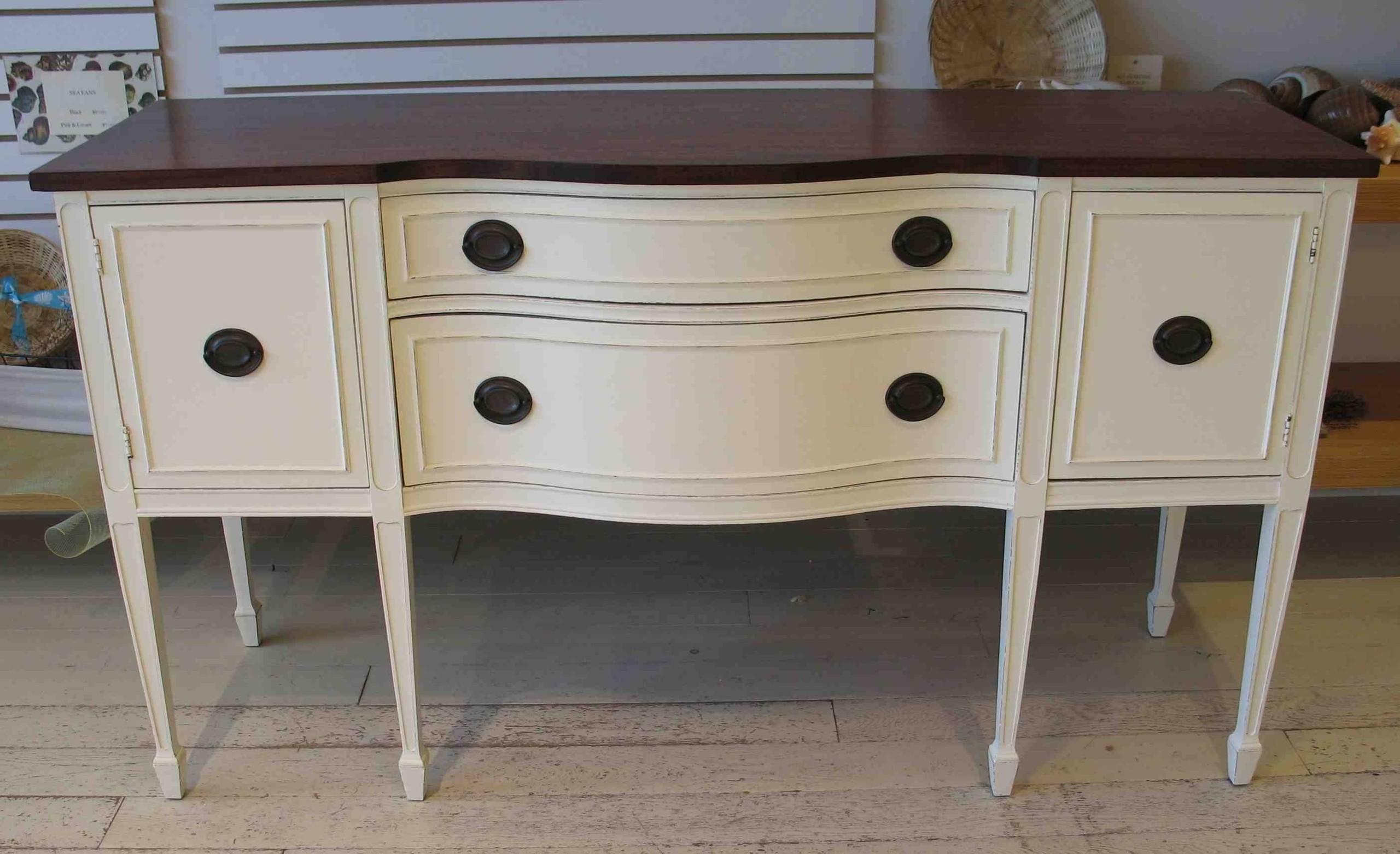 White painted sideboard
