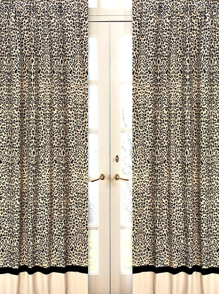 leopard print window sheers