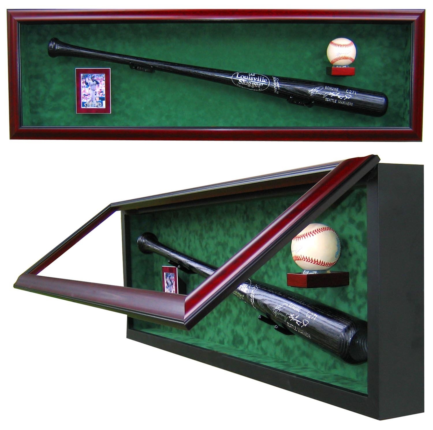 Baseball bat display shelf