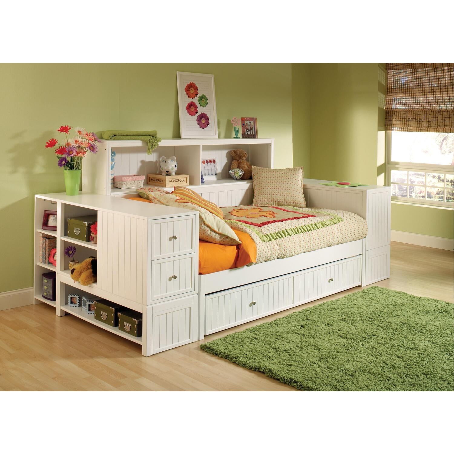 Cody bookcase daybed with trundle storage drawer hillsdale furniture