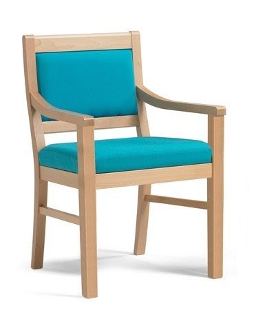 Heavy duty chair with upholstered seat back 2