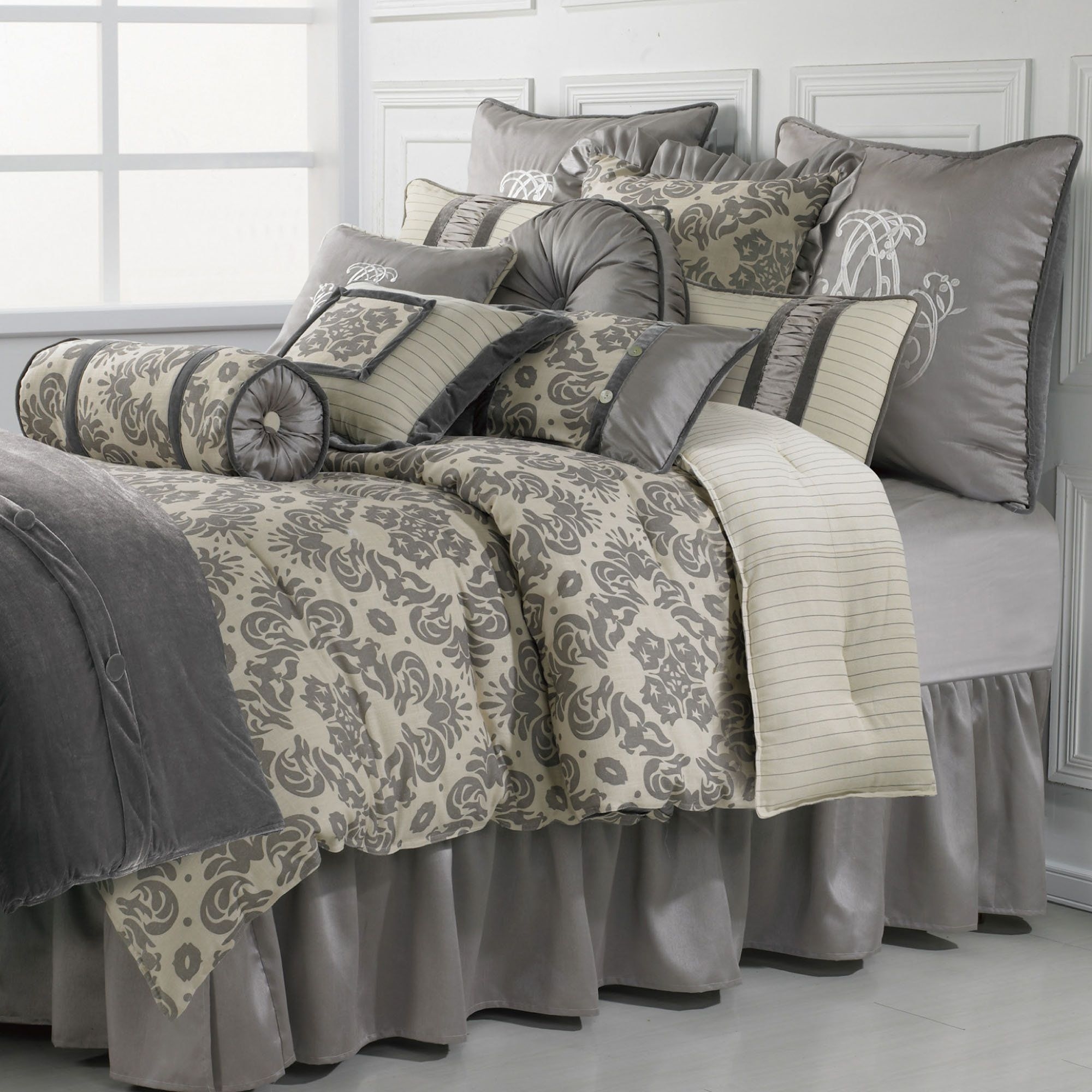 Blue And Black Damask Bedding Ideas On Foter