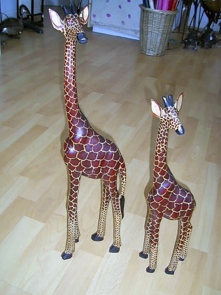 Kenyan olive wood giraffe beautiful hand carved olive wood giraffes