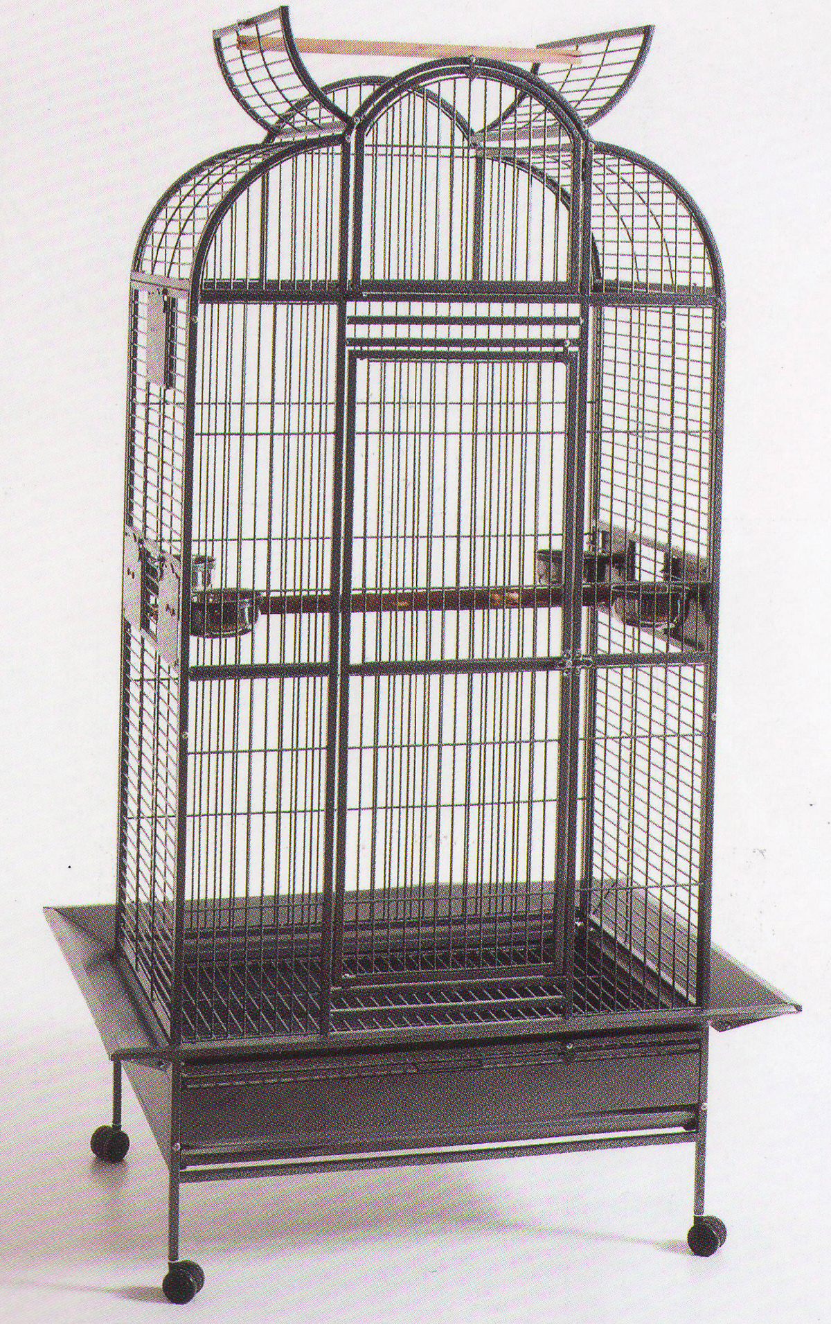 Large Playtop Bird Cage Parrot Cage Macaw Wrought Iron 24 X22 X63 Black Hammert