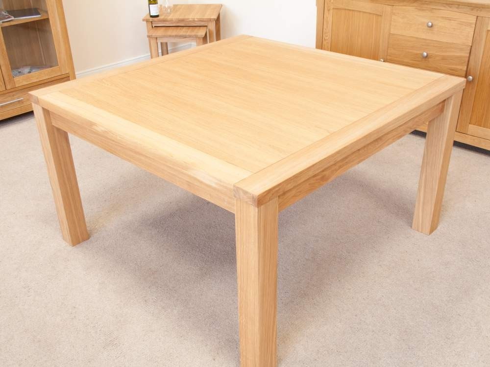 Square Kitchen Table Seats 8 Ideas On Foter   Minsk 130cm Large Square Oak Dining Table Seating 8 3 