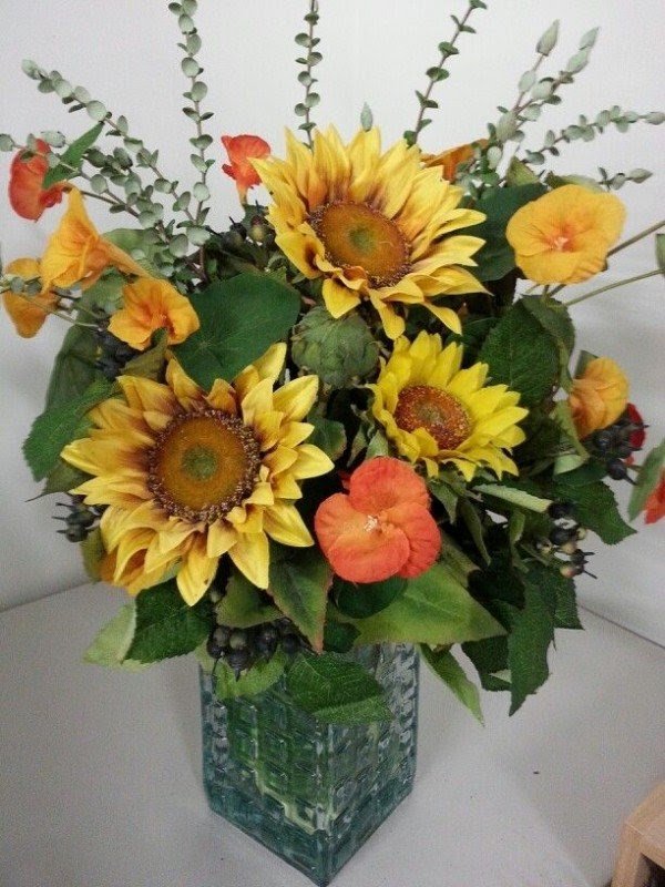 Silk sunflower arrangements 1