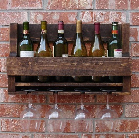 Rustic Wall Mounted Wine Rack - Ideas on Foter