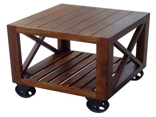 Small coffee tables on wheels