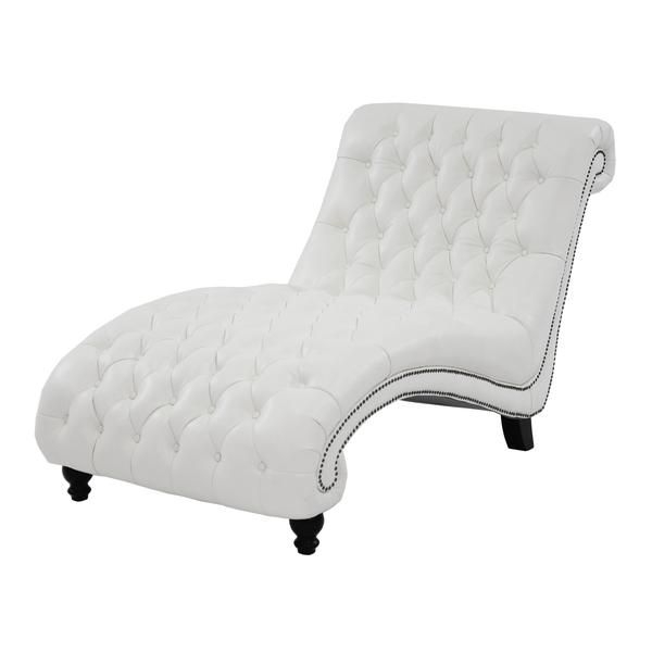 White leather chaise 3