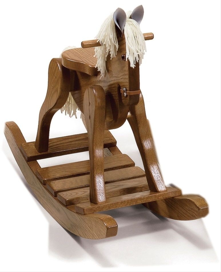 homemade wooden rocking horse