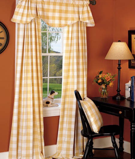 Yellow Plaid Curtains - Foter