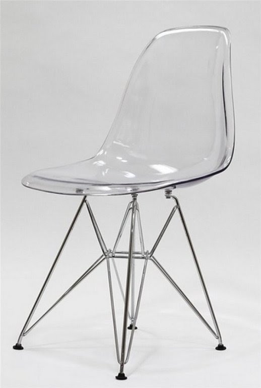 Clear plastic chair
