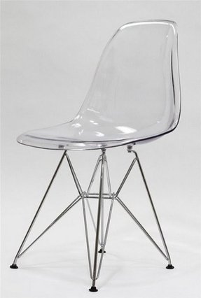 clear plastic chair