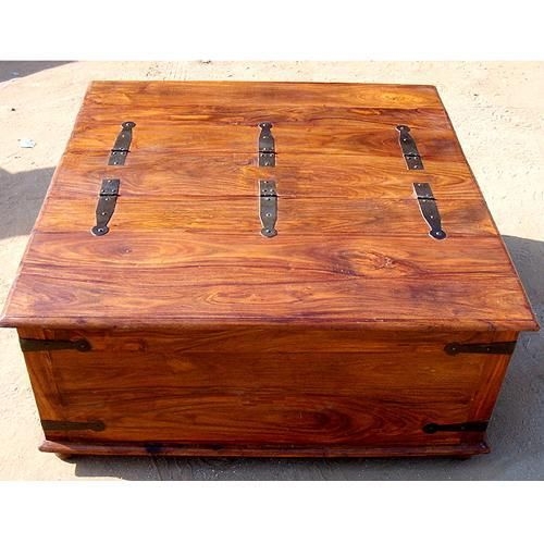 square wooden chest