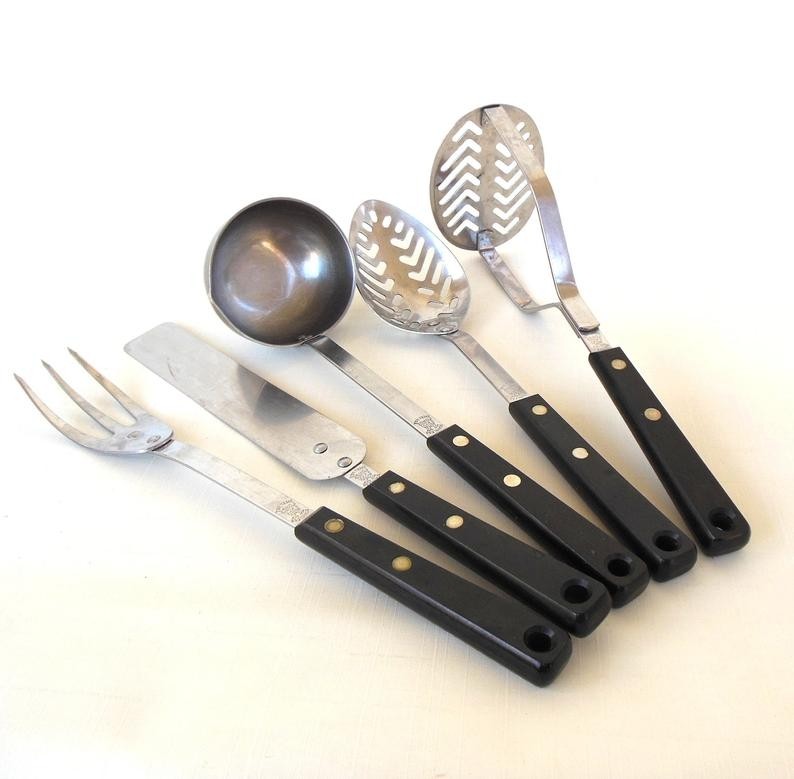 Ekco forge kitchen utensil set icing spreader fork masher ladle