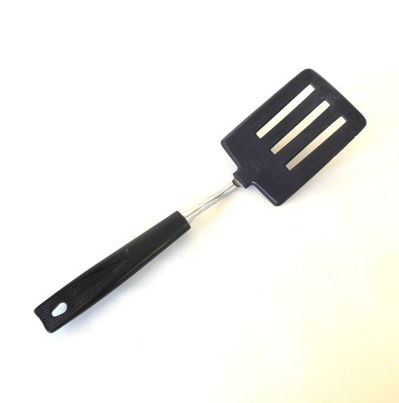 Ekco USA Short Handle Spatula, Black Nylon Plastic as-is, See Description  and All Photos 