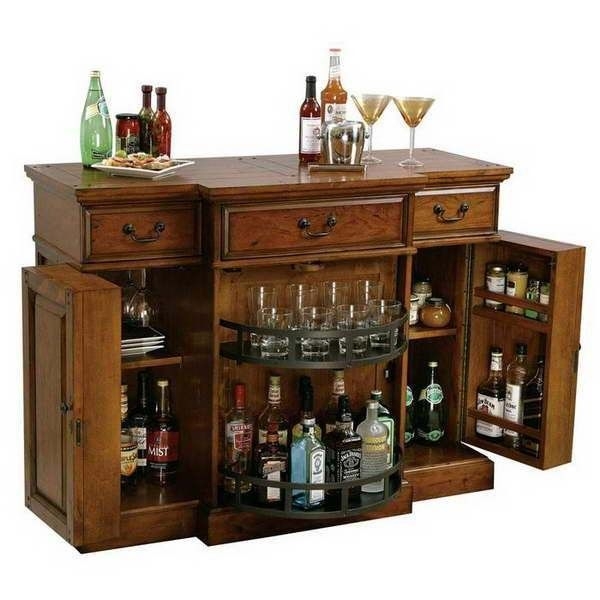 hidden liquor cabinet coffee table