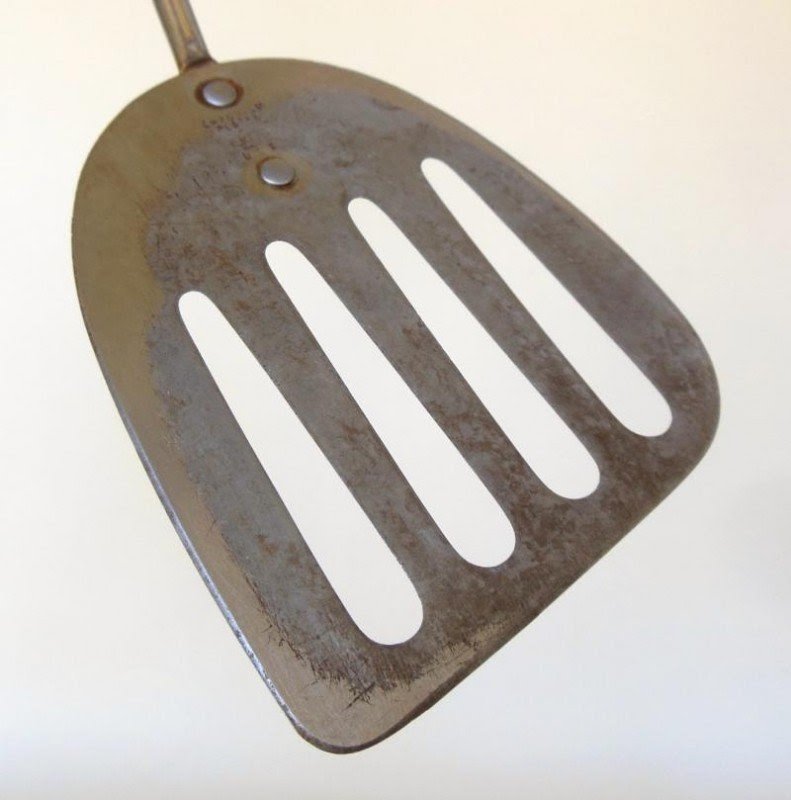 small metal spatula wood handle