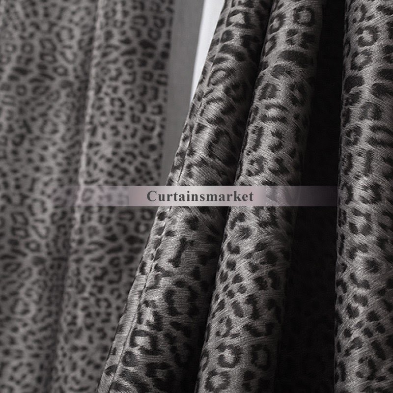 leopard print window sheers