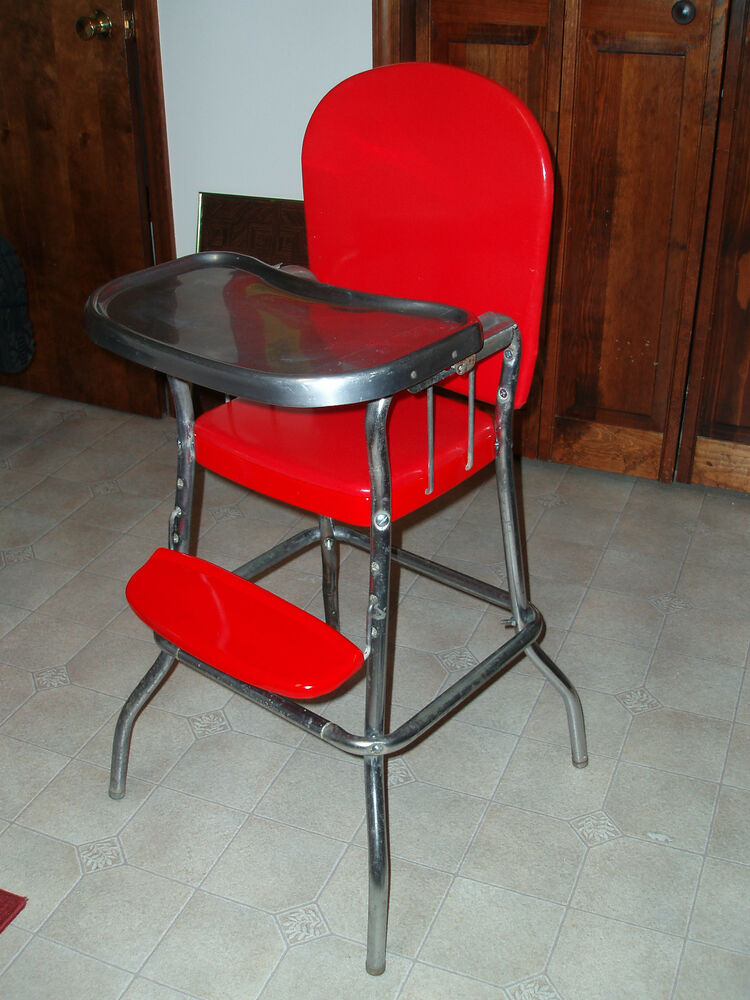 vintage metal high chair