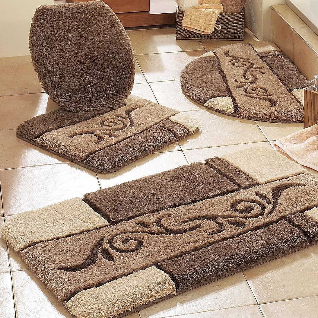 Designer bath rugs and mats 1