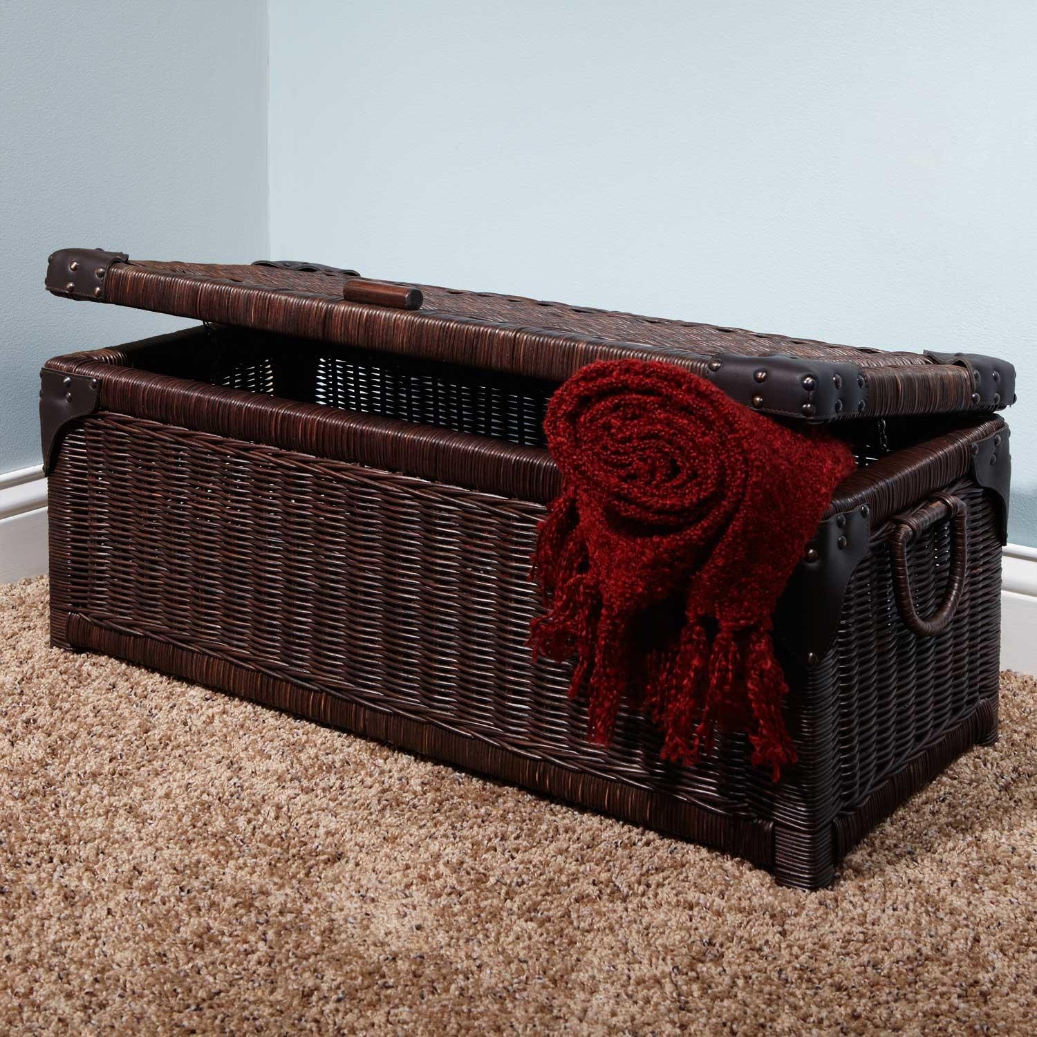 Large wicker chest
