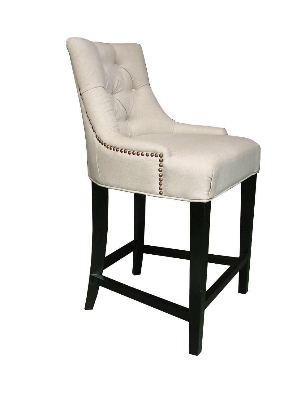 Luxury counter stools with backs also white tufted leather headboard
