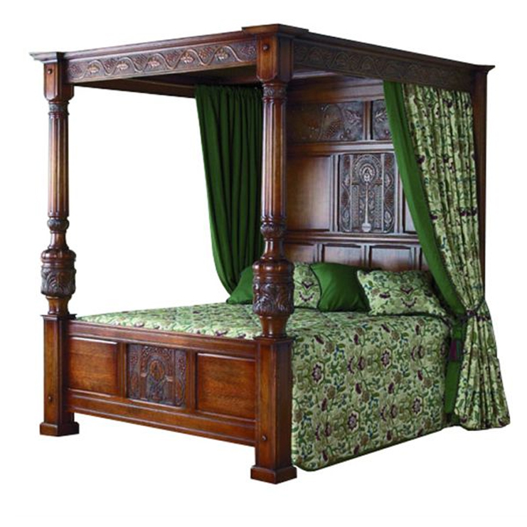 Oak furniture collections products balmoral vine leaf four poster