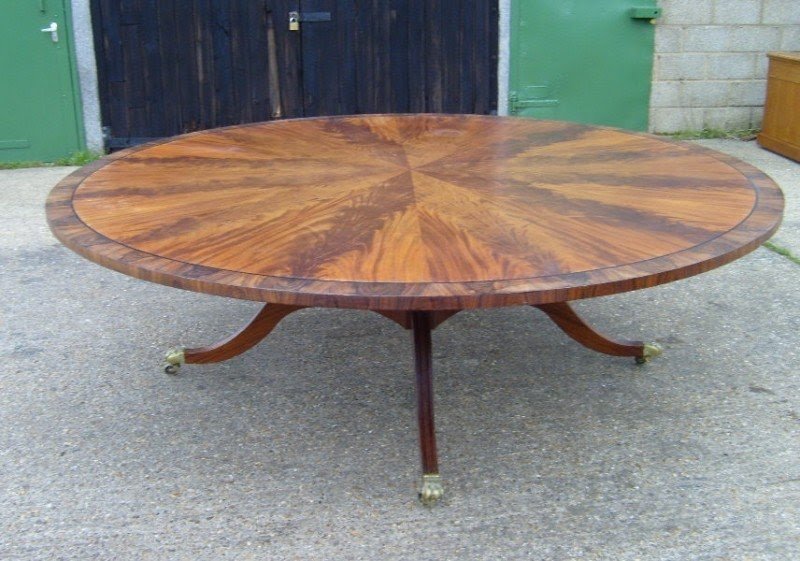 Round dining table huge round regency mahogany dining table to