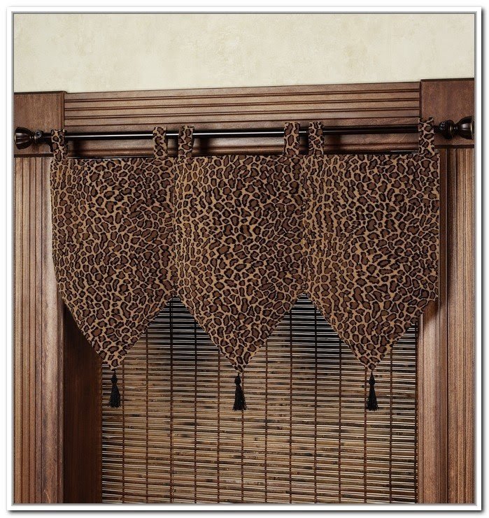 animal print window curtains
